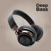 HAMMER Bash Over The Ear Wireless Bluetooth Headphones with Mic, Deep Bass, Foldable Headphones (Black)