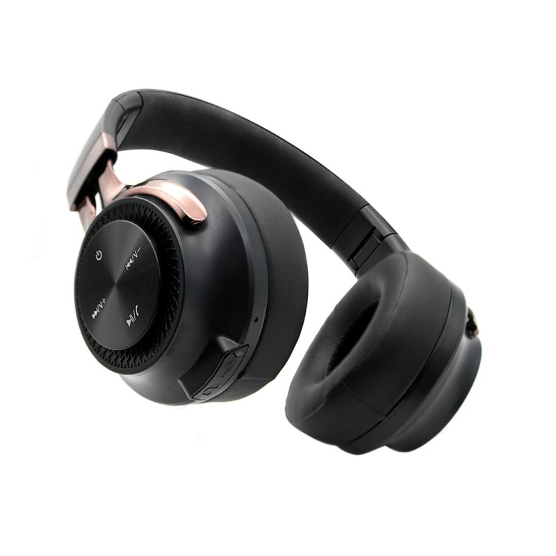 HAMMER Bash Over The Ear Wireless Bluetooth Headphones with Mic, Deep Bass, Foldable Headphones (Black)