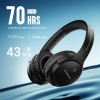 HAMMER Bash Vivid ANC Wireless Bluetooth Over-Ear Headphones with 23 dB Active Noise Cancellation, 70h Playtime Black