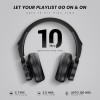 HAMMER New Launch Bash Lite Bluetooth Over The Ear Headphones with Wireless and Wired Mode, Mic, Deep Bass, 40mm Drivers (Black)