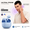 HAMMER New Ultra pods 2026 TWS Wireless Bluetooth Earbuds with Inbuilt Mic, 100H Standby Time, 50H Playtime (Blue)