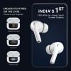 HAMMER Screen TWS Earbuds Wireless with 13mm Drivers, ANC Ear Buds 32dB, up to 50H Playtime (White)