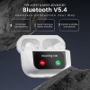 HAMMER Screen TWS Earbuds Wireless with 13mm Drivers, ANC Ear Buds 32dB, up to 50H Playtime (White)