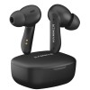 HAMMER Solitude Bluetooth Earbuds with Upto 22H Playtime, Quad Mic with ENC, Fast Charging Type-C, IPX4 Water (Truffle Black)