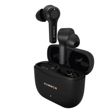 HAMMER Solo PRO Bluetooth Truly Wireless in Ear Earbuds with Mic Best for Calling Upto 15 Hours Playback (Black)