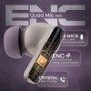 HAMMER Stellar ENC (Environmental Noise Cancelation) in-Ear TWS with 4 mics for Crystal Clear Calling, Playtime 48 Hrs (Cream)