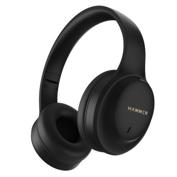 HAMMER Vibe ENC Bluetooth Headphone, 40mm Driver, Dual Pairing, 60hrs Playtime, Voice Assistant, BT V5.4 (Black)