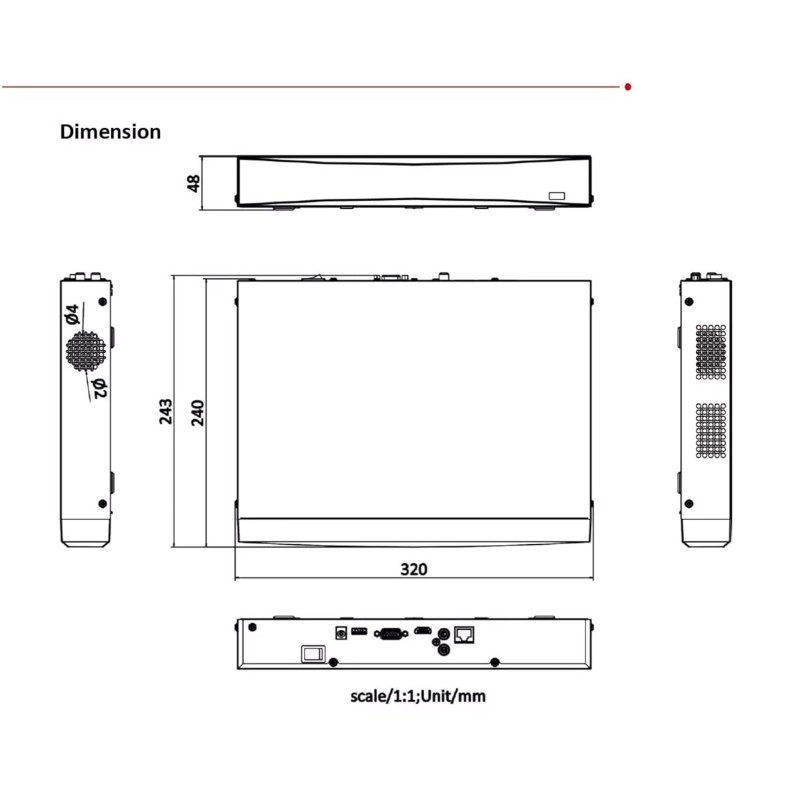 HIKVISION 16 Channel 8MP 4K NVR [DS-7616NXI-K1] for IP Network CCTV Cameras Black