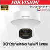 HIKVISION 2MP ColorVu Audio PT 360° Built-in Mic IR White Light with Solid Light Alarm Motion Detection 2MP HD Indoor CCTV Camera, White