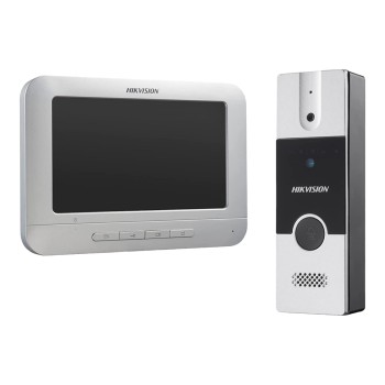 HIKVISION Analog Video Door Phone/Bell with 7" TFT LCD Screen Wired| 1080p Resolution | BuiltIn Mic & Loudspeaker| Noise Echo Cancellation (DS-KIS204T)