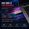 HIKVISION E307C 64GB Dual OTG Pen Drive with Type-C & USB-A | USB 3.2 Metal Flash Drive | Upto 130MB/s Read Speed | HS-USB-E307C(DZ)/64G