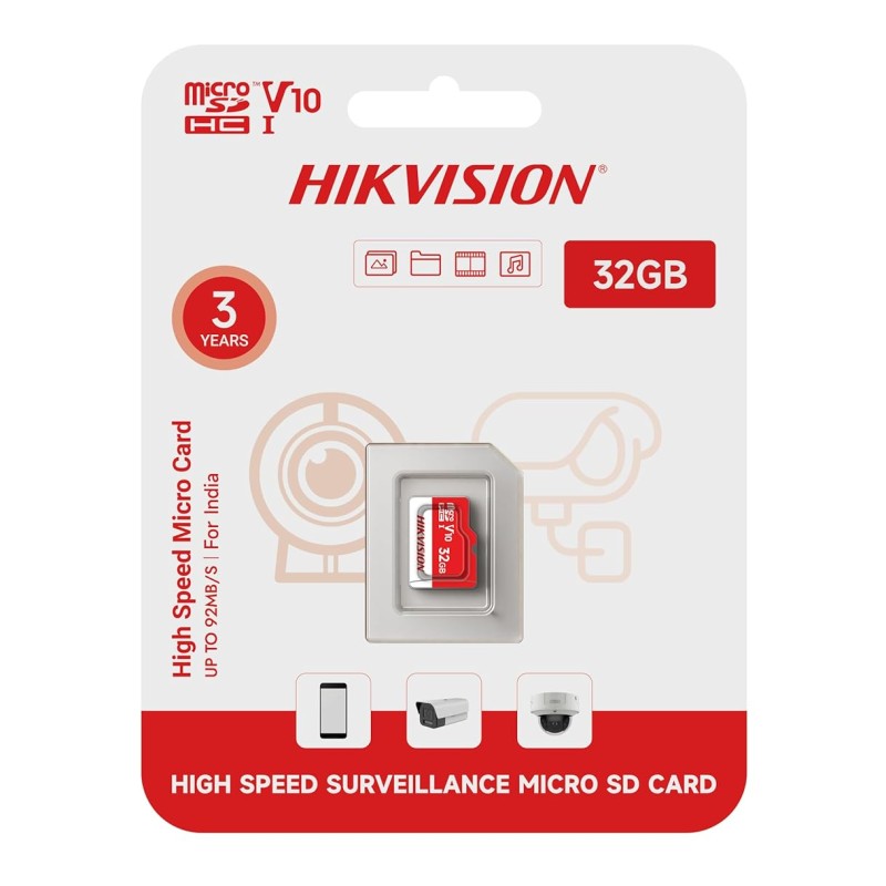 HIKVISION Extreme 32GB microSDXC Memory Card Class 10, V30 | 92MB/s Read, 25MB/s Write Speed Memory Card