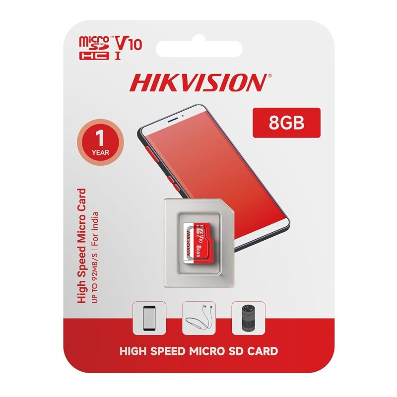 HIKVISION Extreme 8GB microSDXC Memory Card Class 10, V30 | 20MB/s Read, 10MB/s Write Speed Memory Card
