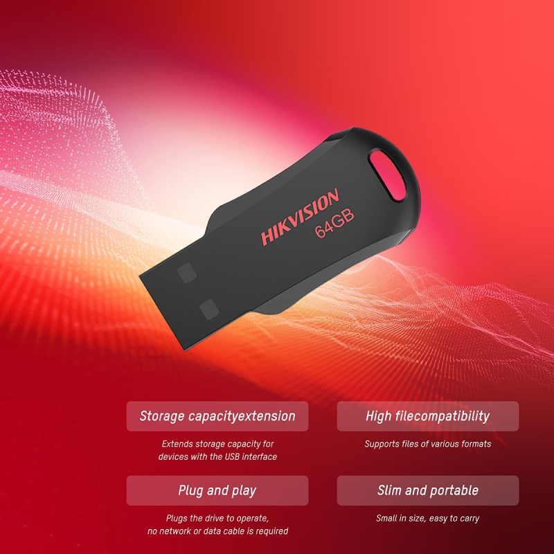HIKVISION M200R 64GB USB 2.0 Pen Drive, HS-USB-M200R(DZ) /64G