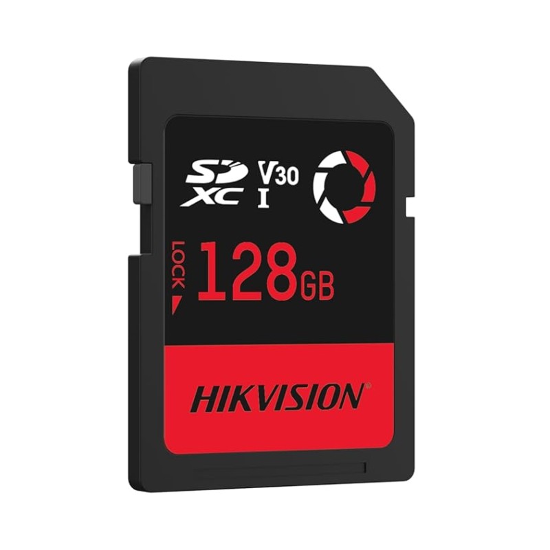 HIKVISION V30 128GB SDXC SD Card | UHS-I U3 V30 | 180MB/s Read, 150MB/s Write Speed | 4K Recording | Compitable with DSLR, Mirorless & Professional Cameras
