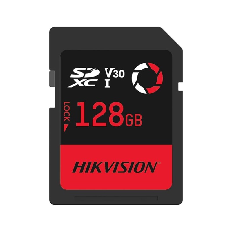 HIKVISION V30 128GB SDXC SD Card | UHS-I U3 V30 | 180MB/s Read, 150MB/s Write Speed | 4K Recording | Compitable with DSLR, Mirorless & Professional Cameras