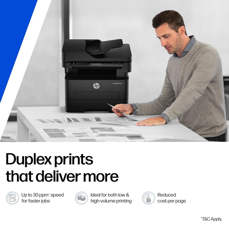 HP 323sdnw Auto Duplex WiFi Laser Printer (New Launch) with ADF, Print Scan Copy, LCD Display, 30 PPM, 256 MB Memory, Black
