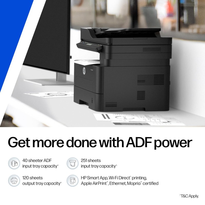 HP 323sdnw Auto Duplex WiFi Laser Printer (New Launch) with ADF, Print Scan Copy, LCD Display, 30 PPM, 256 MB Memory, Black
