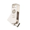 HP 886C 128GB OTG Flash Drive 3.2 Gold/Metallic Swivel Design/Durable Metal Material
