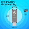 HP 886C 256GB OTG Flash Drive 3.2 Rock/Metallic Swivel Design/Durable Metal Material