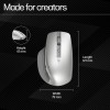HP 930 Creator Wireless Mouse, USB-A dongle, Bluetooth 5.1, 7 programmable Buttons, Up to 4000 dpi, Pair up to 3 Devices, Rechargeable 12-Week Battery, 3-Year Warranty, 0.13 kg, Silver, 1D0K9AA