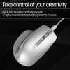 HP 930 Creator Wireless Mouse, USB-A dongle, Bluetooth 5.1, 7 programmable Buttons, Up to 4000 dpi, Pair up to 3 Devices, Rechargeable 12-Week Battery, 3-Year Warranty, 0.13 kg, Silver, 1D0K9AA