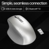 HP 930 Creator Wireless Mouse, USB-A dongle, Bluetooth 5.1, 7 programmable Buttons, Up to 4000 dpi, Pair up to 3 Devices, Rechargeable 12-Week Battery, 3-Year Warranty, 0.13 kg, Silver, 1D0K9AA
