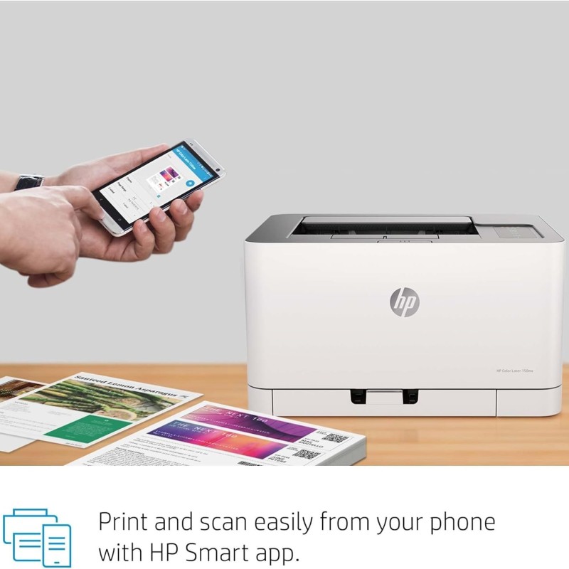 HP Colour Laser 150nw Wireless Color Laser Printer with Built-in Ethernet and WiFi-Direct, Smallest Color Laser in its Class