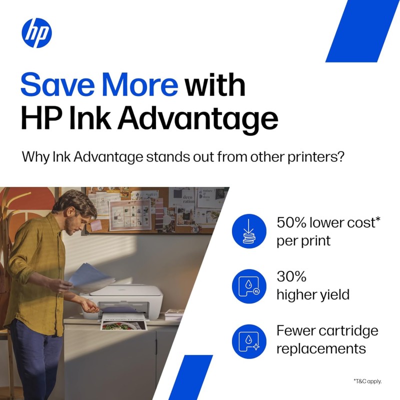 HP DeskJet Ink Advantage 2338 All-in-One Printer, Print, Copy, Scan, Hi-Speed USB 2.0, Up to 20/16 ppm (Black/Color)