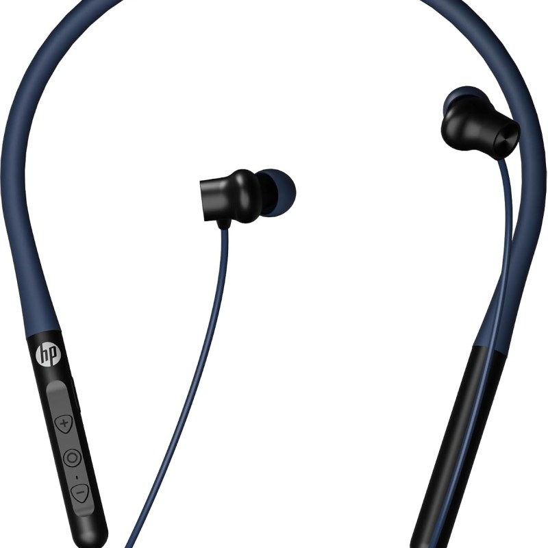 HP H100 Wireless Neckband Headset, Tablets, Smartphones, PCs, and Other Devices with Bluetooth