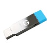 HP HPFD302M 128GB OTG USB Flash Drive (Silver and Sky Blue)