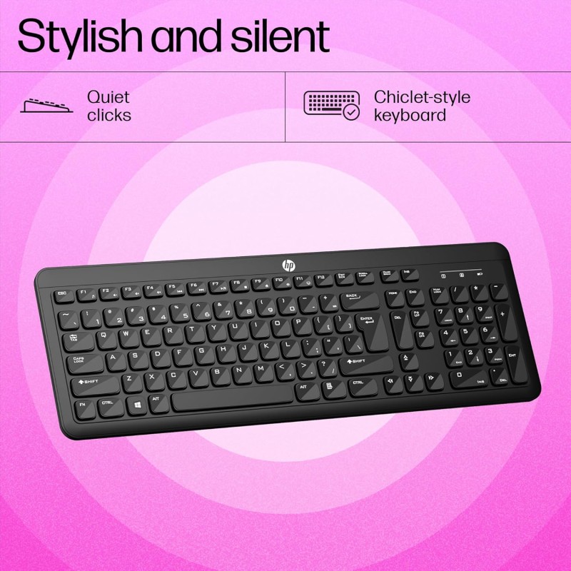 HP K260 Wireless Keyboard/Quick/Comfy/Accurate/Plug and Play/LED Indicators