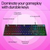 HP K500F Wired Gaming Keyboard, Backlit Membrane with Mixed Color Lighting, Metal Panel with Logo Lighting