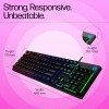 HP K500F Wired Gaming Keyboard, Backlit Membrane with Mixed Color Lighting, Metal Panel with Logo Lighting