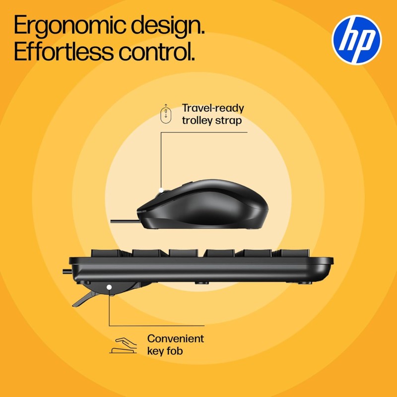 HP KM120 Wired Mouse and Keyboard Combo (AB3D0AA)