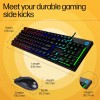 HP KM300F Wired USB Gaming Keyboard and Mouse Set, Membrane Backlit, 26 Keys Anti-Ghosting, 3 LED Indicators & 3D 6K USB Mouse Black