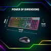 HP KM300F Wired USB Gaming Keyboard and Mouse Set, Membrane Backlit, 26 Keys Anti-Ghosting, 3 LED Indicators & 3D 6K USB Mouse Black