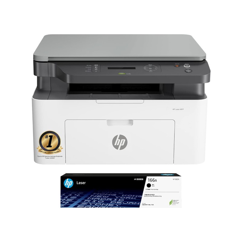 HP Laser MFP 1188a, Print, Copy, Scan, Hi-Speed USB 2.0, Up to 21 ppm, 150-sheet Input Tray, 100-sheet Output Tray, 10,000-page Duty Cycle, Black and White,