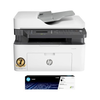 HP Laser MFP 1188fnw, Wireless, Print, Copy, Scan, Fax, 40-Sheet ADF, Hi-Speed USB 2.0, Ethernet, Up to 21 ppm, 150-sheet Input Black and White