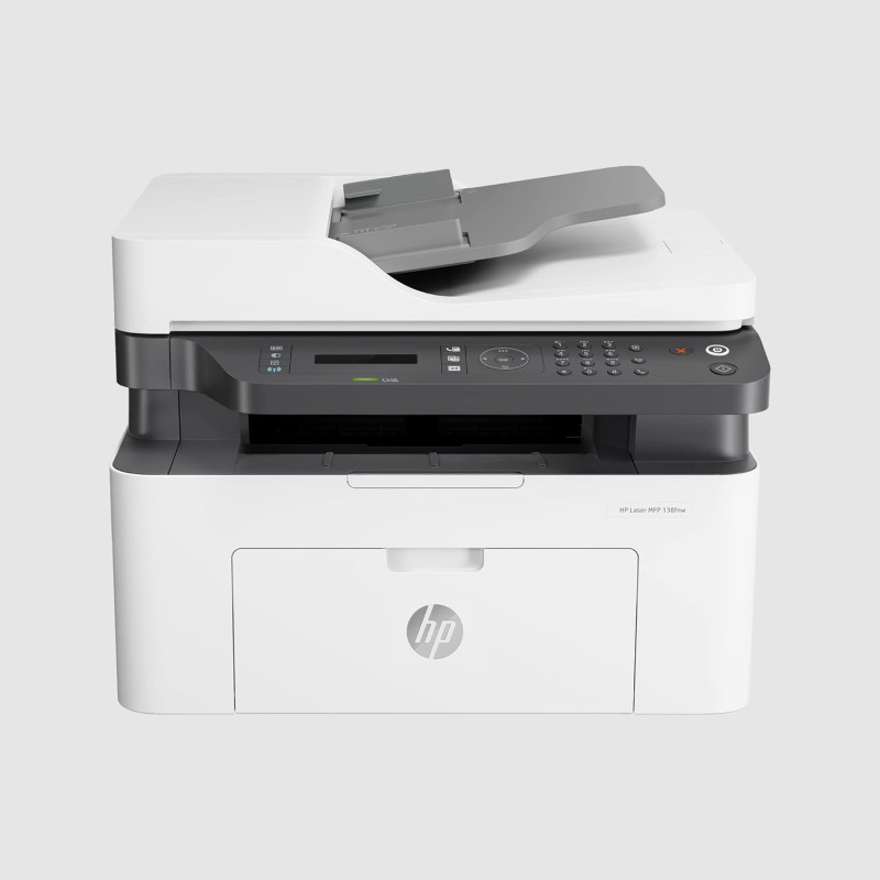 HP Laser MFP 1188fnw, Wireless, Print, Copy, Scan, Fax, 40-Sheet ADF, Hi-Speed USB 2.0, Ethernet, Up to 21 ppm, 150-sheet Input Black and White