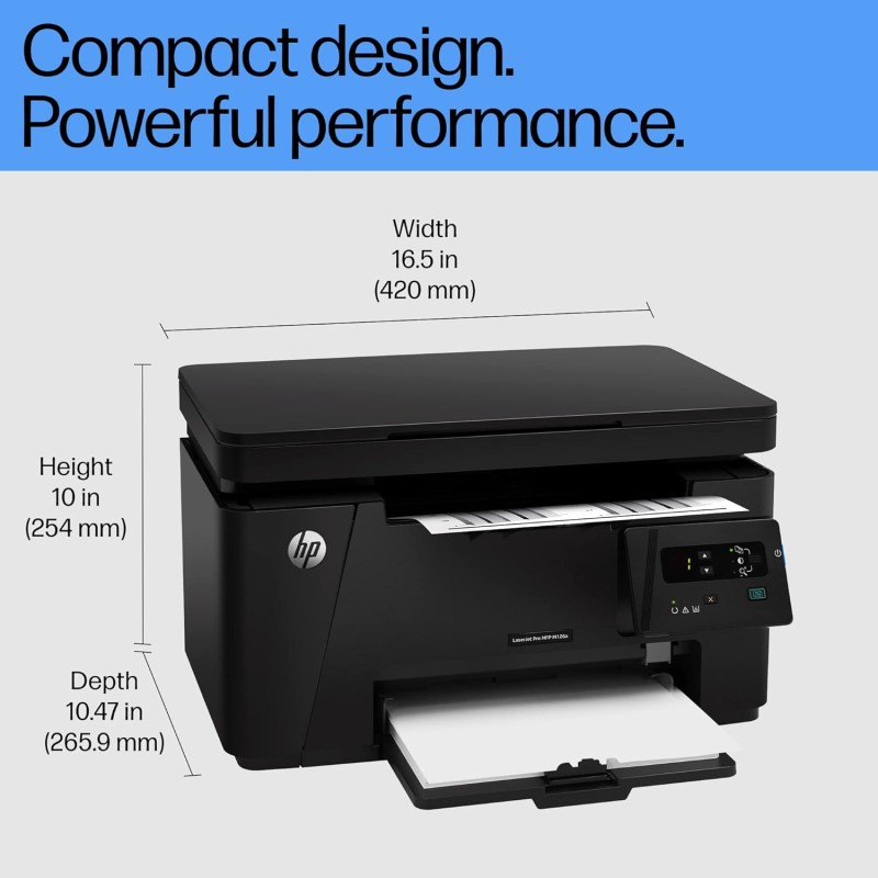 HP LaserJet Pro MFP M126a, Print, Copy, Scan, Hi-Speed USB 2.0, Up to 21 ppm, 150-sheet Input