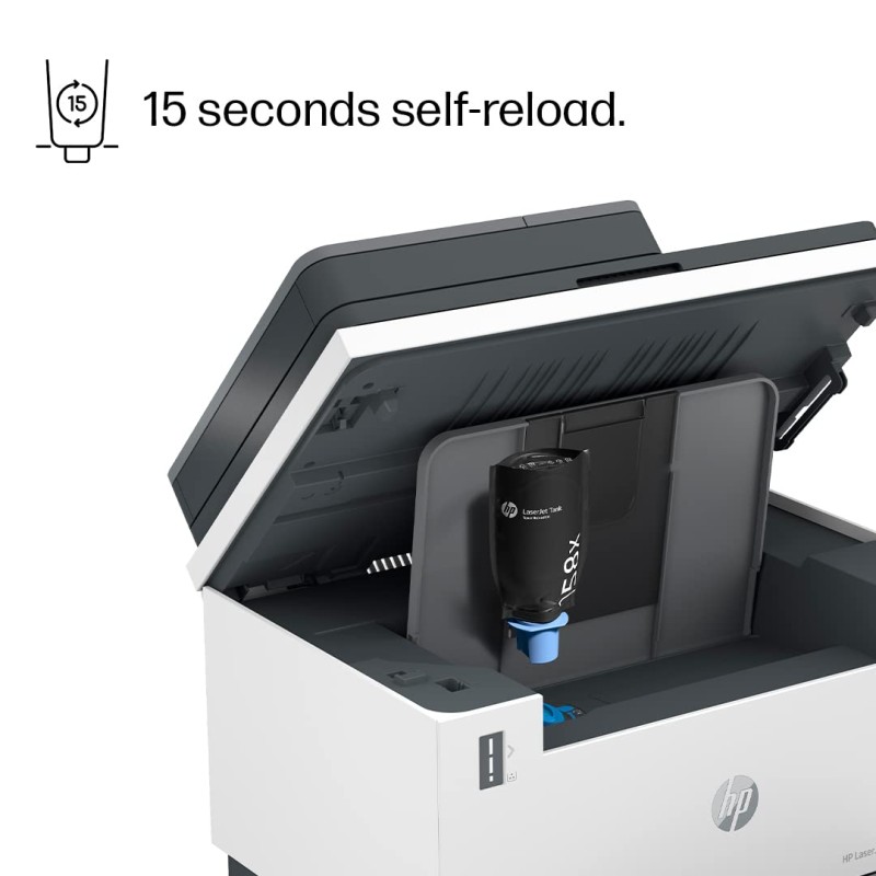 HP LaserJet Tank MFP 2606sdw, Wireless, Print, Copy, Scan, 40-Sheet ADF, Hi-Speed USB 2.0, Ethernet, Bluetooth