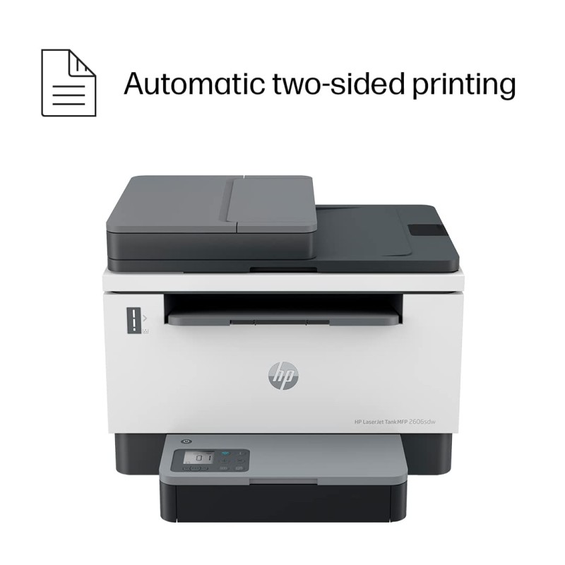 HP LaserJet Tank MFP 2606sdw, Wireless, Print, Copy, Scan, 40-Sheet ADF, Hi-Speed USB 2.0, Ethernet, Bluetooth