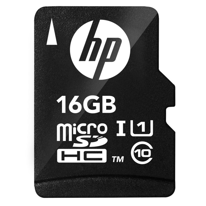 HP MSDCWAU1 16GB MicroSD Memory Card with Adapter U1 (Black)