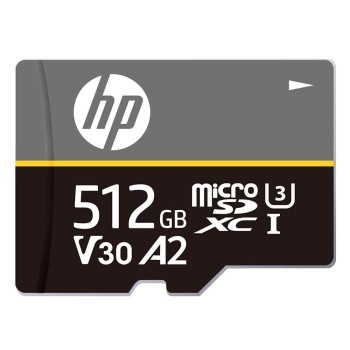 HP Micro SD Card 512GB with Adapter U3 V30 A2 (Gray)