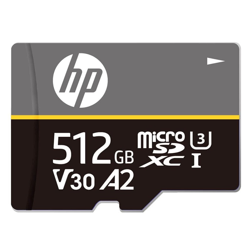 HP Micro SD Card 512GB with Adapter U3 V30 A2 (Gray)