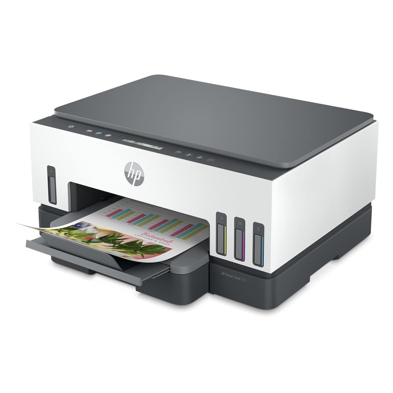 HP Smart Tank 720 All-in-One Auto Duplex WiFi Colour Printer, Print, Scan & Copy for Office
