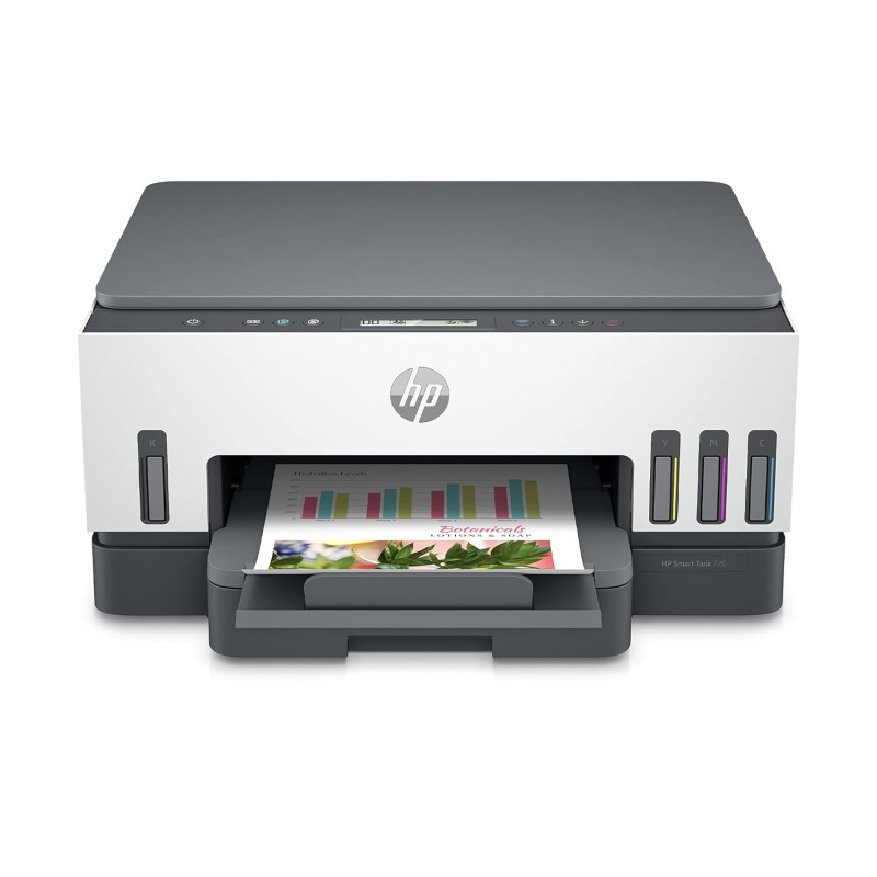 HP Smart Tank 720 All-in-One Auto Duplex WiFi Colour Printer, Print, Scan & Copy for Office