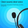 HP Wired On Ear Headphones with Mic with 3.5 Mm Drivers, in-Built Noise Cancelling, Foldable and Adjustable (B4B09PA)