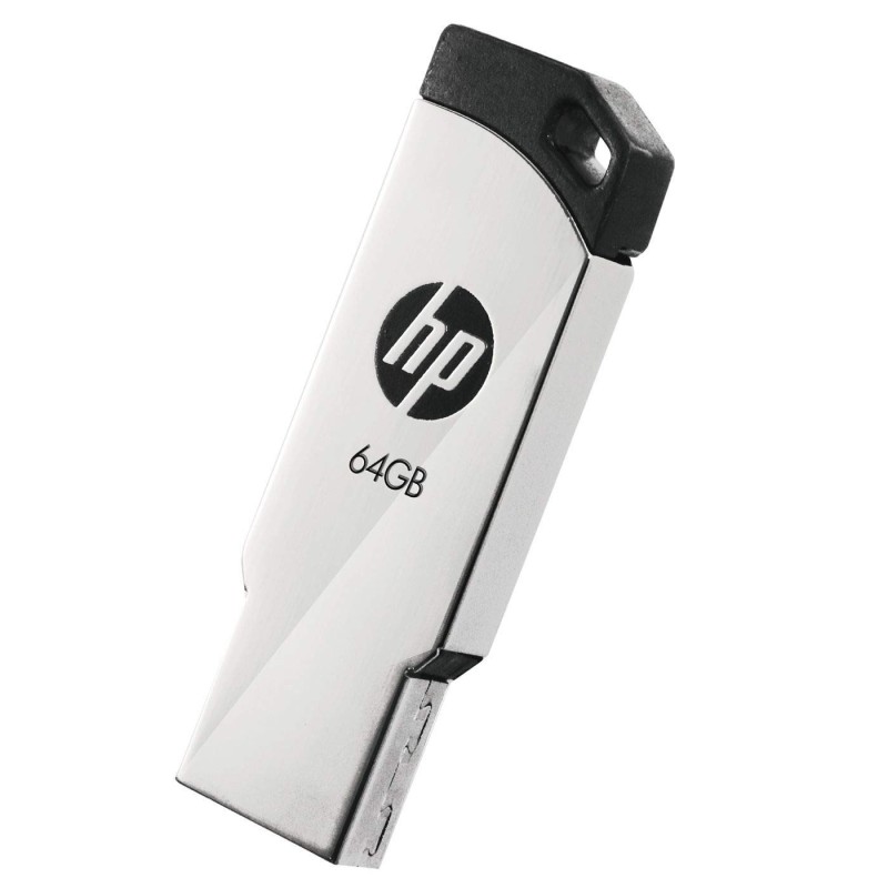 HP v236w 128GB USB 2.0 Flash Drive/Pen Drive, Metal Silver